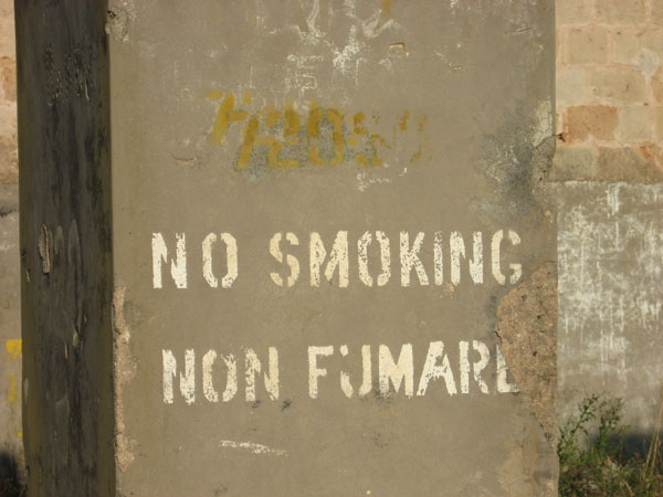 37 720th SQ no smoking sign at airbase