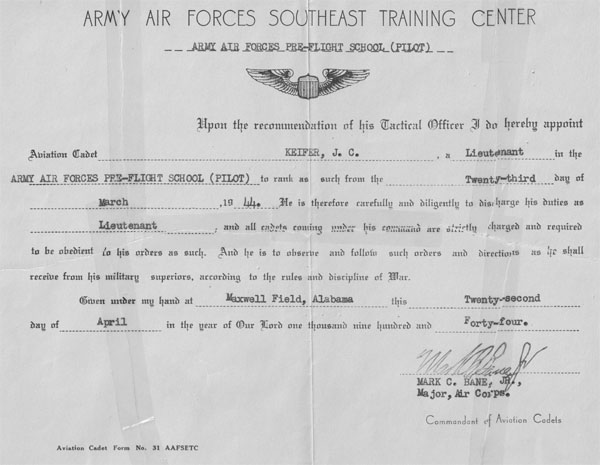 1st Lt. Joe Keifer